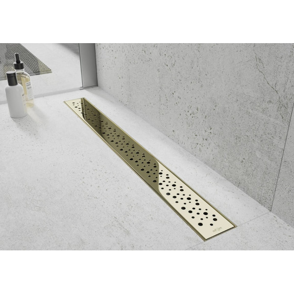 Трап для душу MEXEN FLAT 60 M12 GOLD золотий