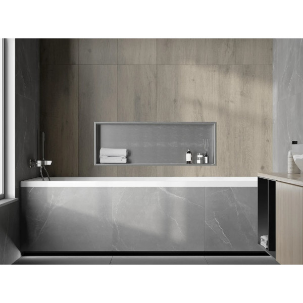 Вбудована полиця MEXEN X-Wall-R 90 INOX з обідком