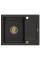 Гранітна кухонна мийка MEXEN ENZO BLACK GOLD + сифон GOLD
