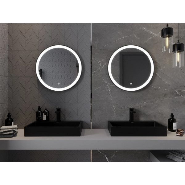 Дзеркало MEXEN ESSO 60 BLACK LED кругле