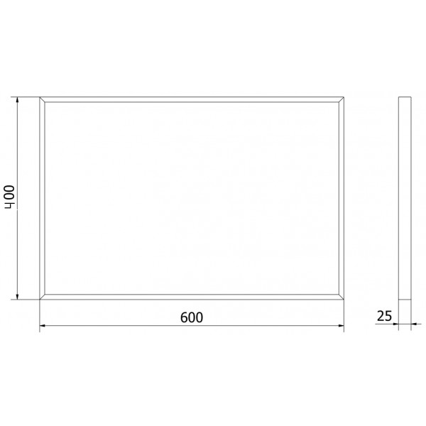 Дзеркало MEXEN LOFT 60x40 BLACK прямокутне