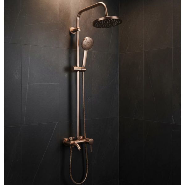 Душевой гарнитур REA LUIS BRUSHED COPPER с изливом