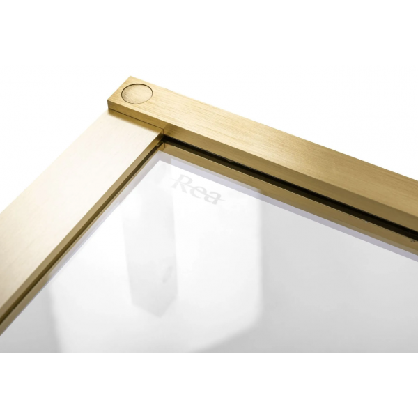 Душевая кабина REA HUGO 90х90 BRUSHED GOLD двойная