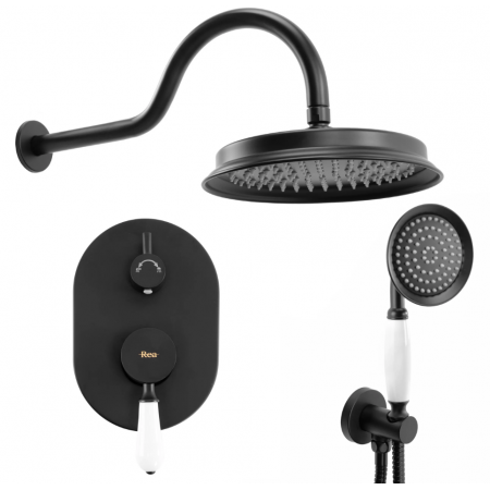 Душевая система REA SERRA BLACK + BOX скрытого монтажа