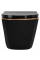 Подвесной унитаз REA CARLO BLACK MINI TORNADO FLAT GOLD EDGE