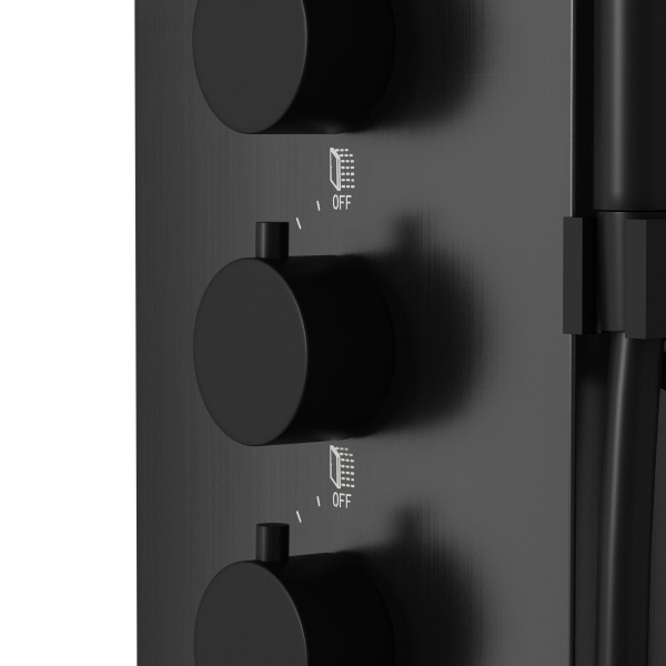 Душова панель CORSAN SAMSARA BLACK LED