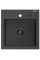 Гранітна кухонна мийка MEXEN VITO BLACK GRANITE + сифон BLACK