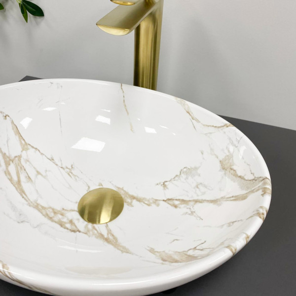 Умывальник (раковина) VBI PARMA STAINS GLOSSY накладной