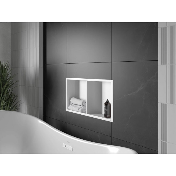 Вбудована полиця MEXEN X-Wall-R 60x30 WHITE з обідком