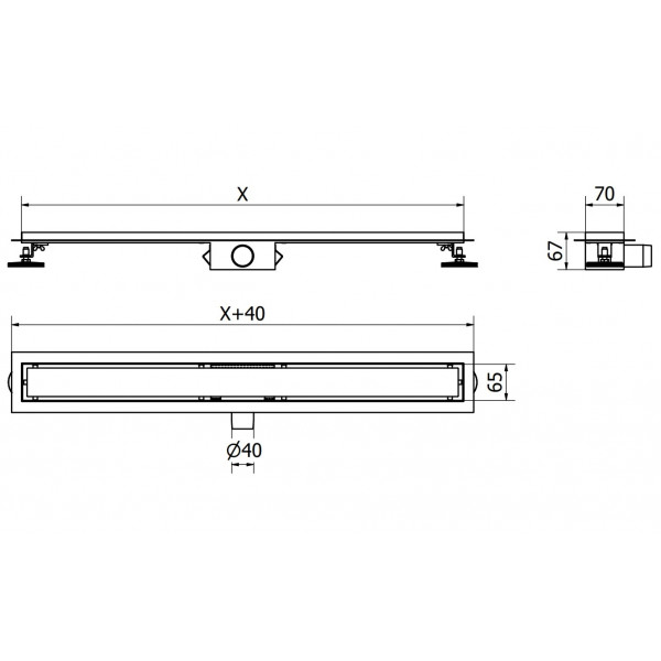Трап для душу MEXEN FLAT 80 M18 GOLD золотий