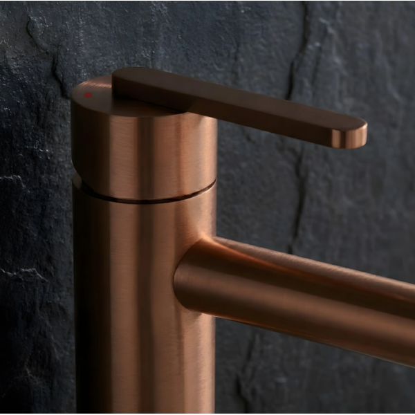 Смеситель для раковины (умывальника) REA ONTARIO BRUSHED COPPER высокий