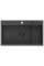 Гранітна кухонна мийка MEXEN OMAR BLACK GRANITE + сифон BLACK