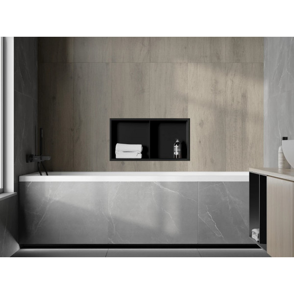 Вбудована полиця MEXEN X-Wall-R 60x30 BLACK з обідком *