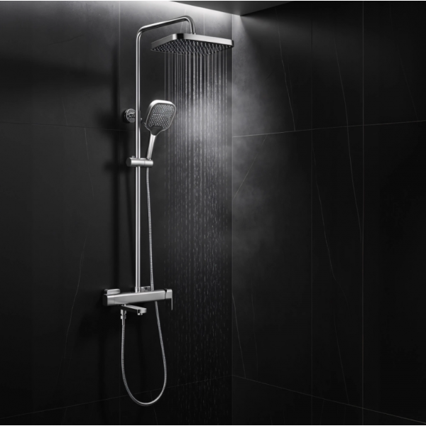 Душевой гарнитур REA ARLO NICKEL BRUSHED с изливом