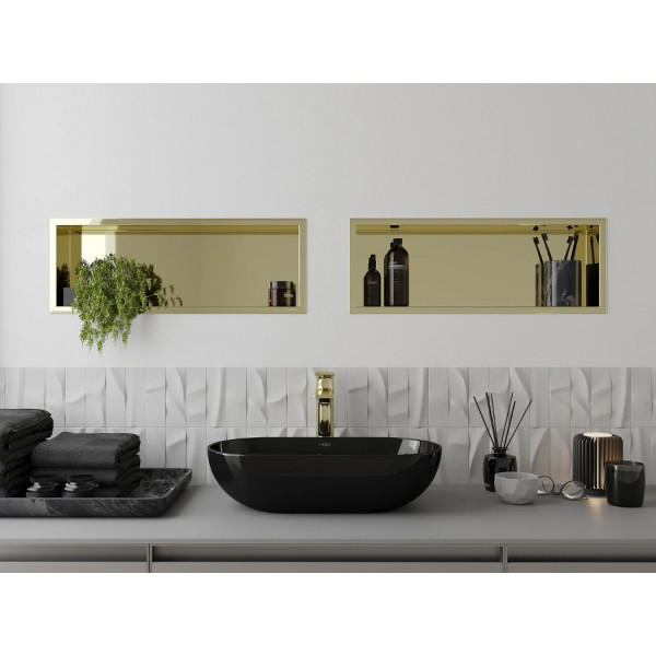 Вбудована полиця MEXEN X-Wall-R 60x20 GOLD з обідком