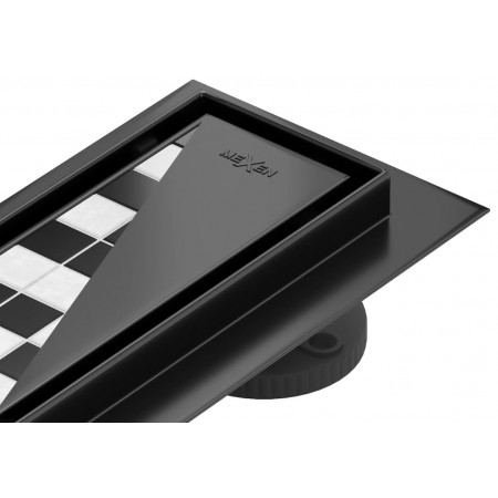 Трап для душу MEXEN FLAT 130 M13 BLACK 2в1 чорний