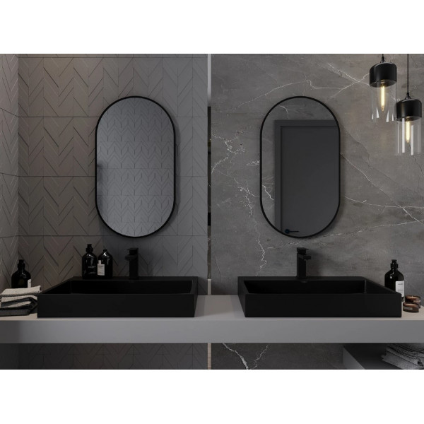 Дзеркало MEXEN LOFT 85x50 BLACK овальне