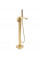 Смеситель для ванны REA TERY BRUSHED GOLD матовое золото напольный
