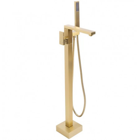 Смеситель для ванны REA TERY BRUSHED GOLD матовое золото напольный