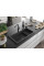 Гранітна кухонна мийка MEXEN OMAR BLACK GRANITE + сифон BLACK