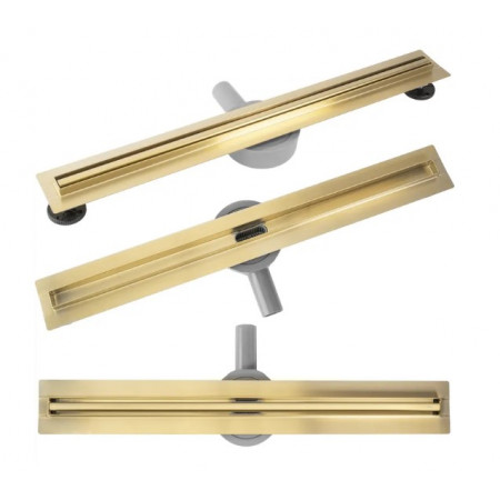 Трап для душа REA NEOX 60 SLIM PRO BRUSHED GOLD матовое золото