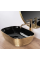 Умывальник (раковина) REA BELINDA BRUSHED GOLD BLACK накладной