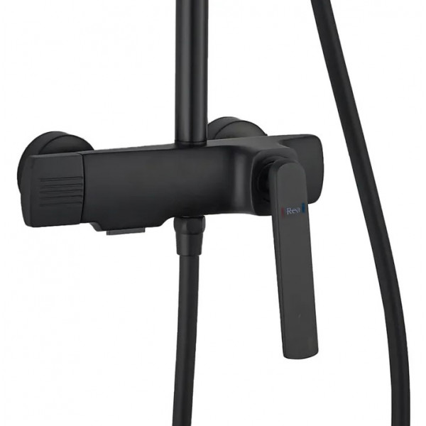 Душевой гарнитур REA REBEL BLACK черный с изливом