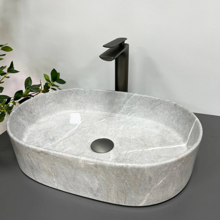 Умывальник (раковина) VBI VERONA 50 GREY STONE GLOSSY накладной