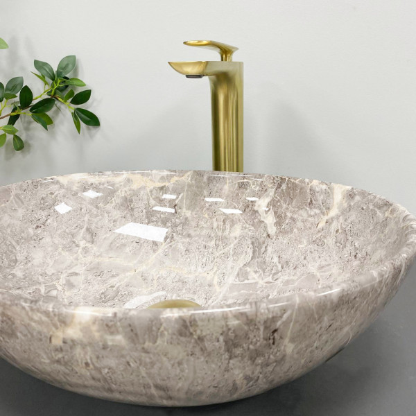 Умывальник (раковина) VBI PARMA GREY STONE GLOSSY накладной