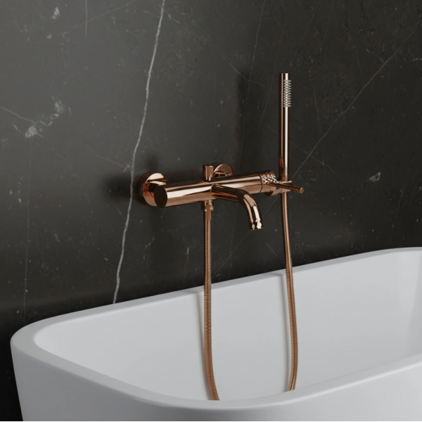 Смеситель для ванны REA LUNGO DIAMOND COPPER настенный