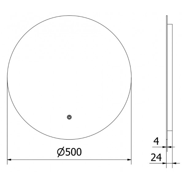 Дзеркало MEXEN ERG 50 LED кругле