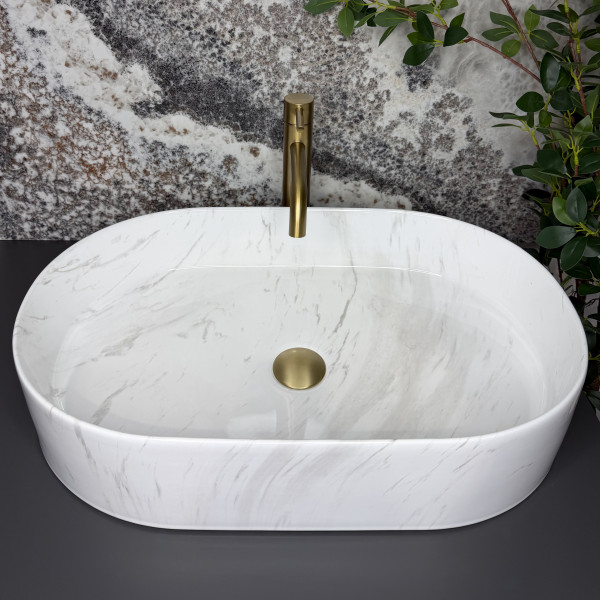 Умывальник (раковина) VBI VERONA 60 NATURE MARMO GLOSSY накладной