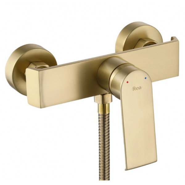 Смеситель для ванны и душа REA HASS BRUSHED GOLD настенный без излива