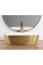 Умывальник (раковина) REA BELINDA BRUSHED GOLD WHITE накладной