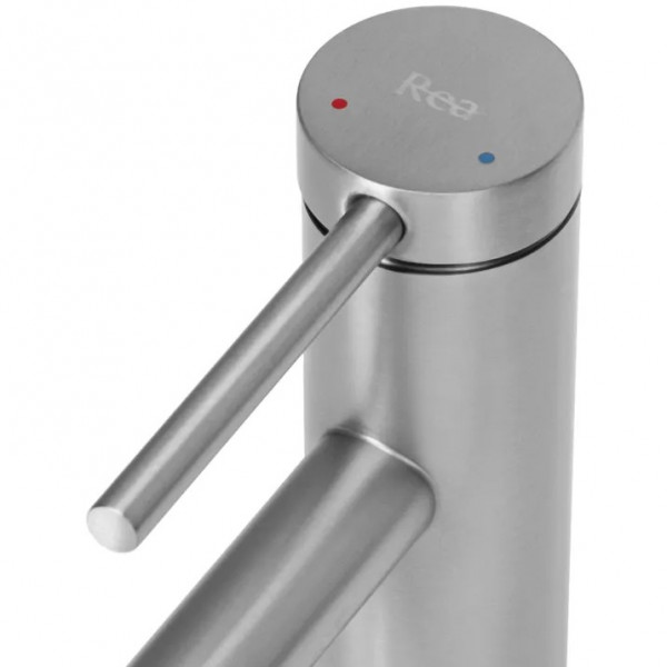 Смеситель для раковины (умывальника) REA FOSS NICKEL BRUSHED никель низкий