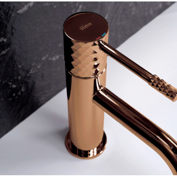 Смеситель для раковины (умывальника) REA LUNGO DIAMOND COPPER низкий