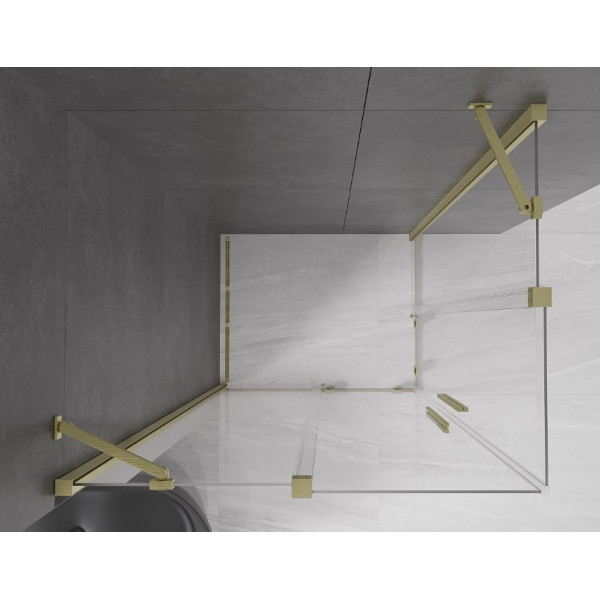 Душова кабіна MEXEN VELAR DUO 100х90 BRUSHED GOLD