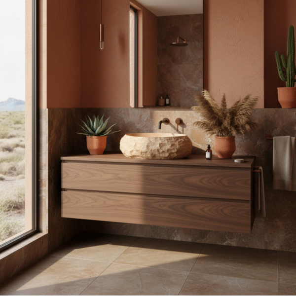 Умывальник (раковина) REA MIKA LIGHT TERRACOTTA MATT накладной