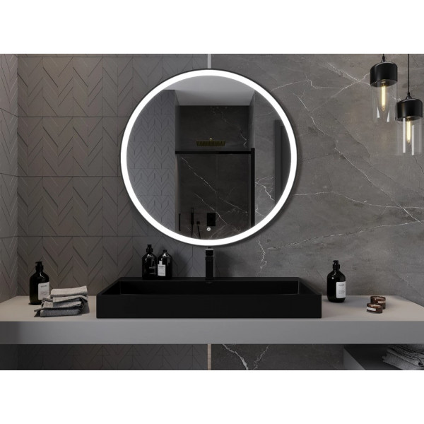 Дзеркало MEXEN ESSO 100 BLACK LED кругле