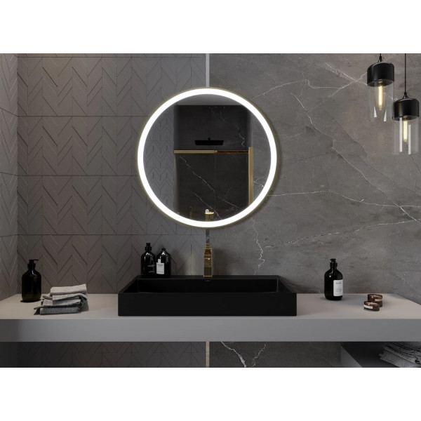 Дзеркало MEXEN ESSO 80 GOLD LED кругле