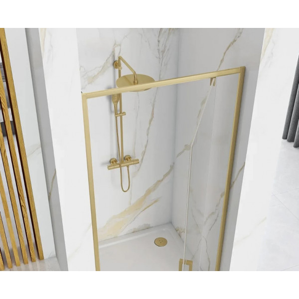 Душевая дверь REA RAPID SWING 100 BRUSHED GOLD