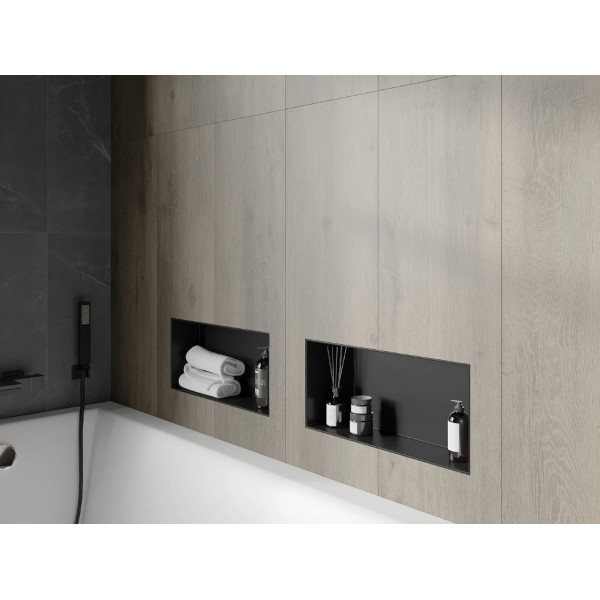 Вбудована полиця MEXEN X-Wall-NR 45x20 BLACK без обідка