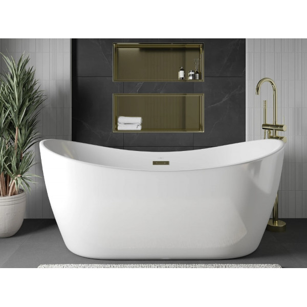 Вбудована полиця MEXEN X-Wall-R 75 GOLD з обідком
