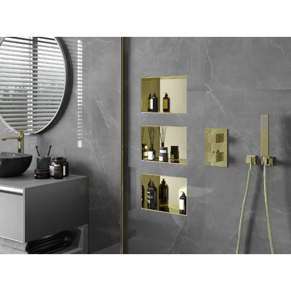 Вбудована полиця MEXEN X-Wall-NR 30x20 GOLD без обідка