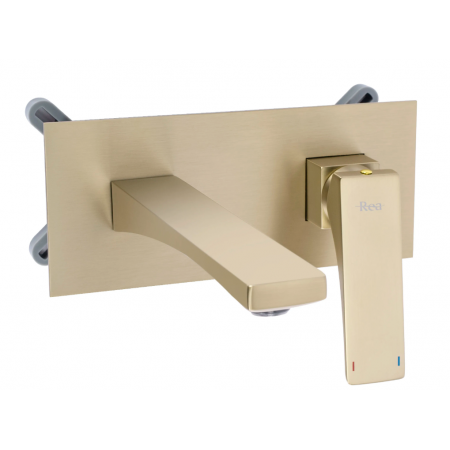 Смеситель для раковины (умывальника) REA JOE BRUSHED GOLD + BOX скрытого монтажа