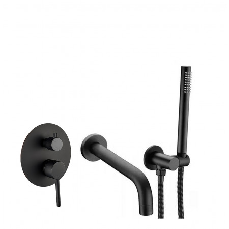 Смеситель для ванны и душа VBI MILANO BLACK скрытого монтажа