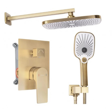Душевая система REA MOBY BRUSHED GOLD + BOX скрытого монтажа