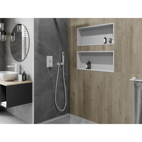 Вбудована полиця MEXEN X-Wall-R 75 WHITE з обідком