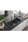 Гранітна кухонна мийка MEXEN OMAR BLACK GRANITE + сифон CHROME