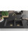 Гранітна кухонна мийка MEXEN TOMAS BLACK GRANITE + сифон GOLD